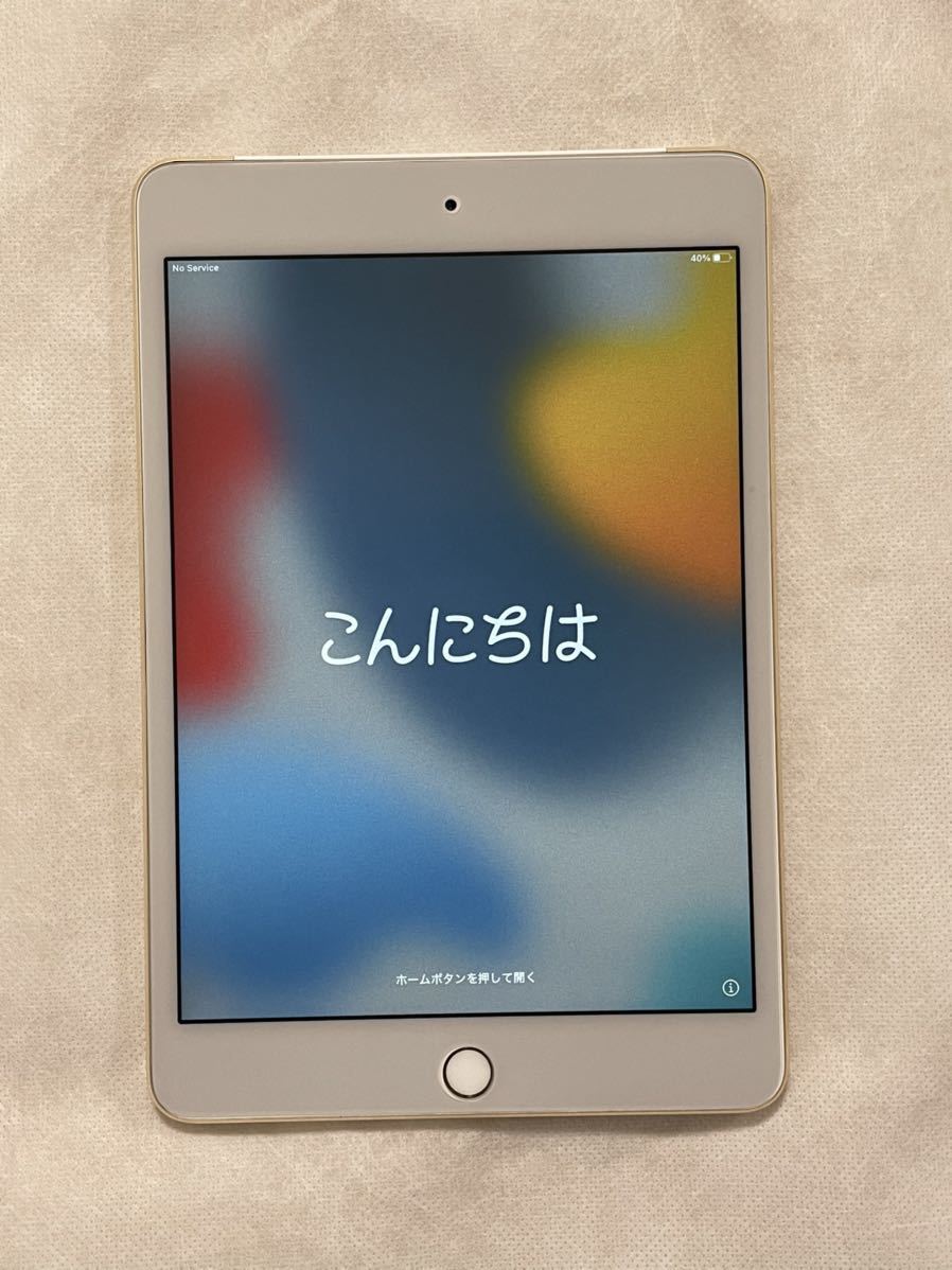ipad mini4 64GB ゴールド au iPad mini 4 wifi cellular 16gb