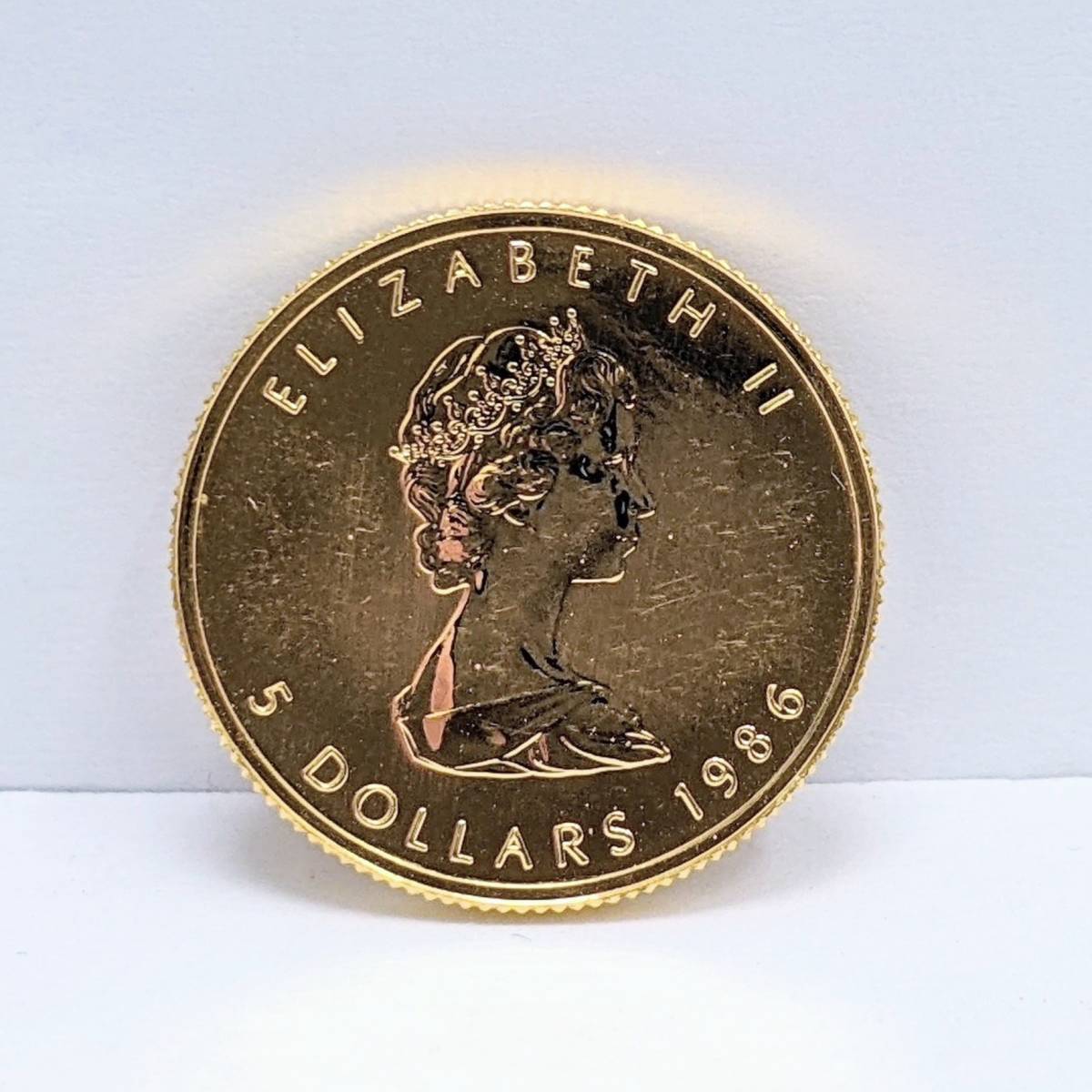 【3779】24金 メイプルリーフ 金貨 1/10オンス 1/10oz 1986年 カナダ 純金 K24 金地金 コイン 硬貨 貨幣