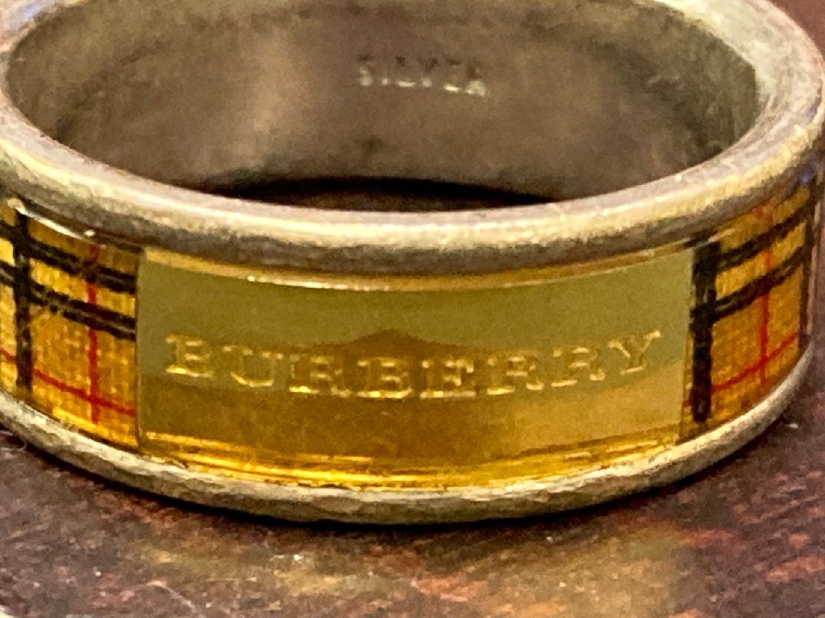 ○バーバリー BURBERRY 指輪 リング ノバチェック シルバーリング 11号