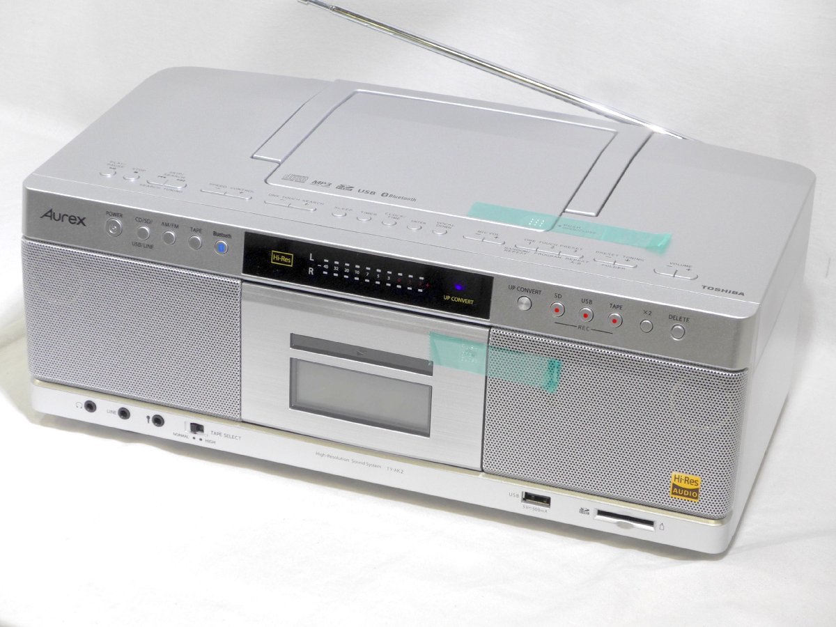 訳あり 東芝 TY-AK2 シルバー Aurex 2022年製 限定セール，品質保証 【展示商品】Aurex TY-AK2