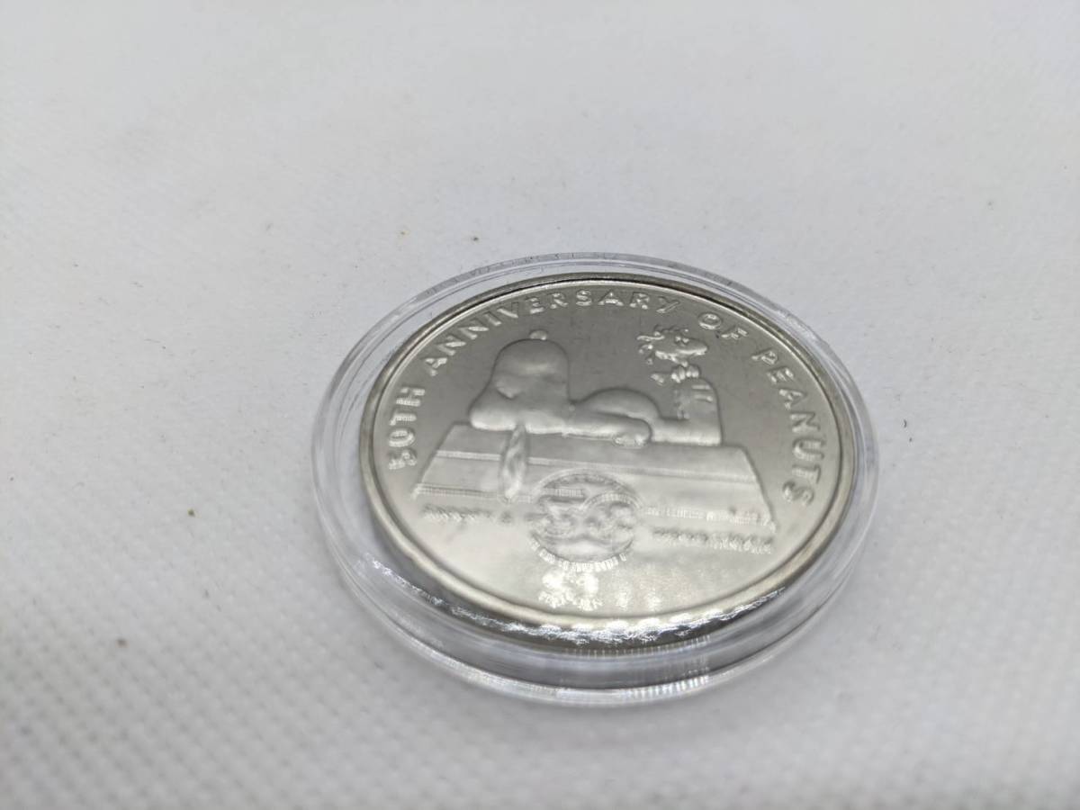 スヌーピー10ドル銀貨（ピーナッツ連載50周年記念）2000年ニウエ