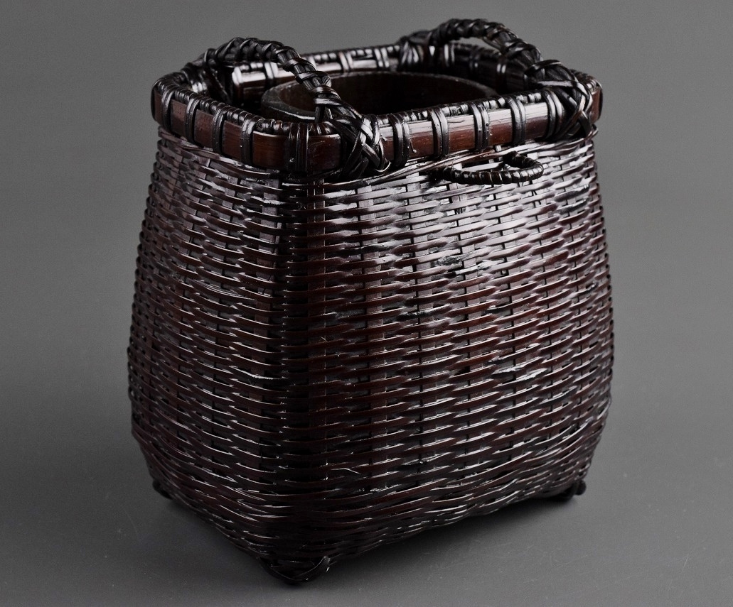 煎茶道具 末村笙文作 白竹 茶托 五客 共箱 M R4944 【公式通販】