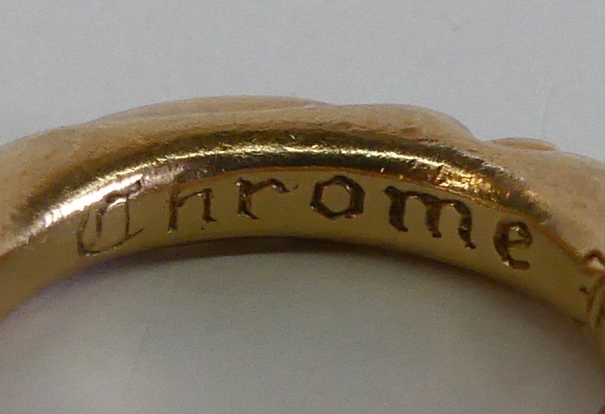 ☆Chrome Hearts クロムハーツ スクロールバンド リング 22K 約12号 