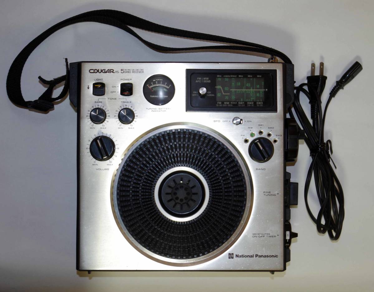 BCLラジオ National PanasonicクーガRF-1150 5バンドレシーバー(FM，MW