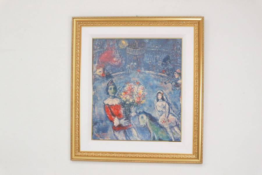 マルク・シャガール Mark Chagall 「月のファランドール」 額装品 コンソメ
