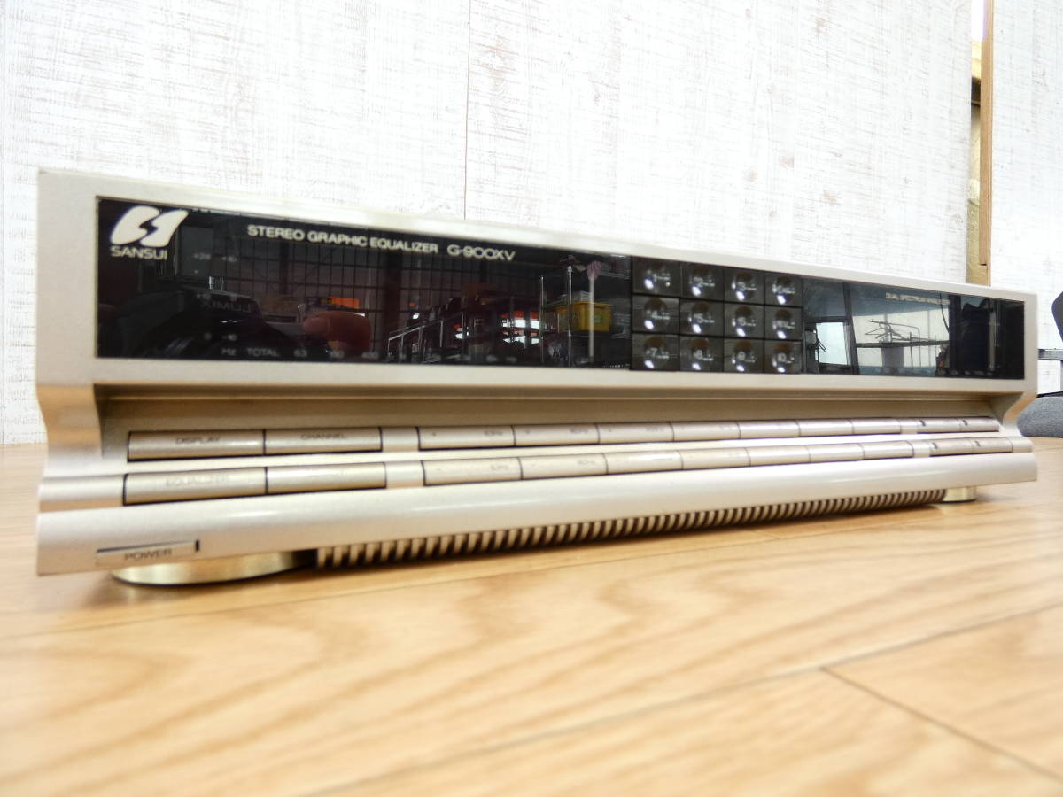 【動作品】SANSUI・G−900XV／グラフィックイコライザー/ピンケーブル付 SANSUI 山水 サンスイ G-900XV グラフィックイコライザー GRAPHIC