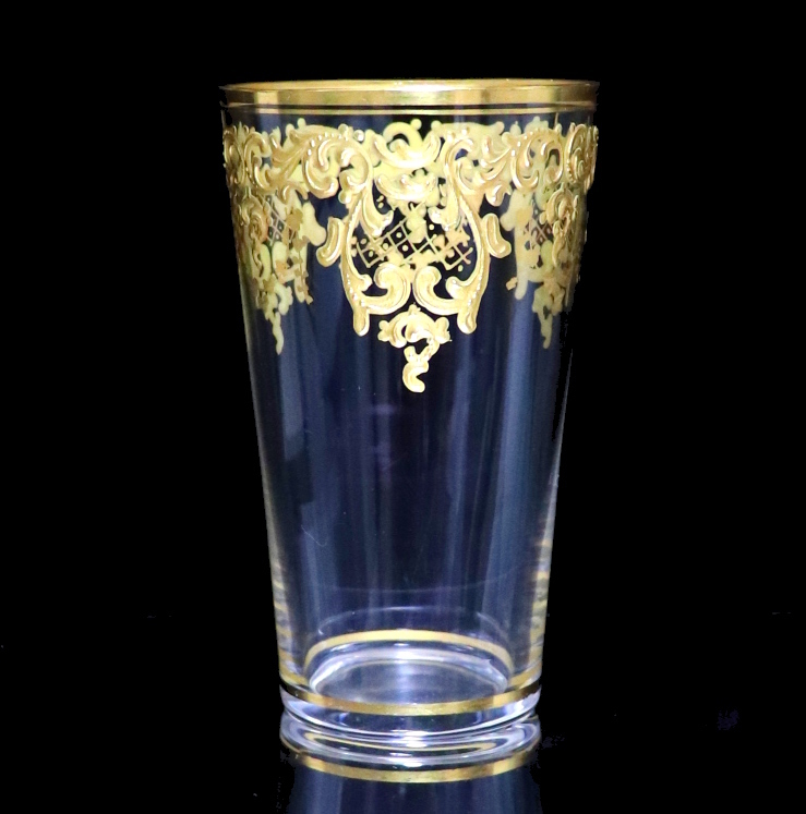 オールド・バカラ (BACCARAT) 1900年頃 金彩盛り上げ グラス