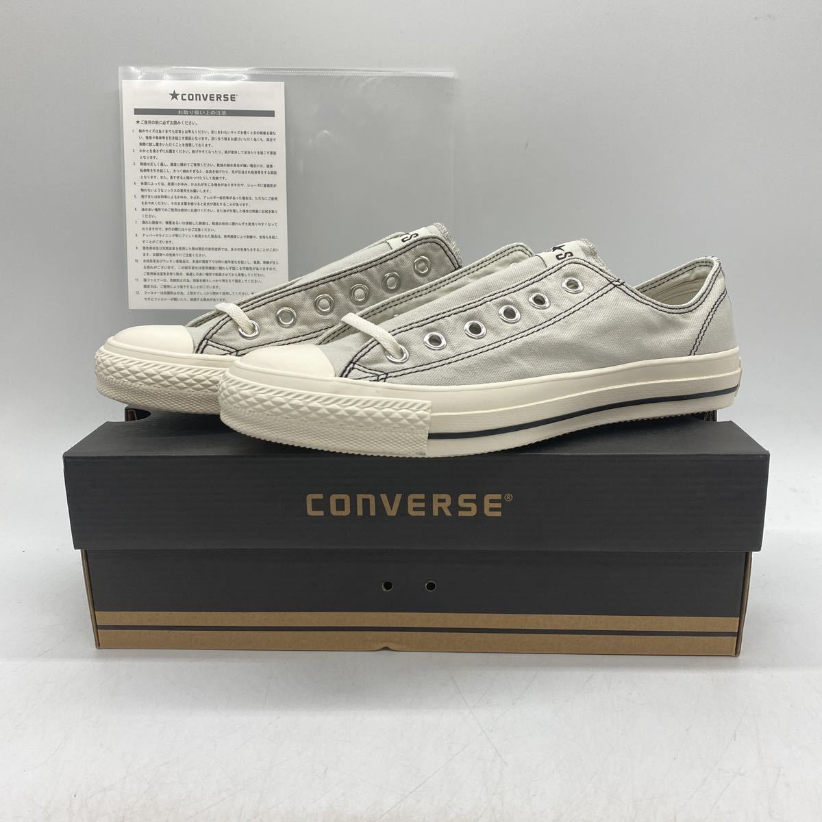 26.5cm】新品 CONVERSE ALL STAR STITCHING OX LIGHT GRAY コンバース 