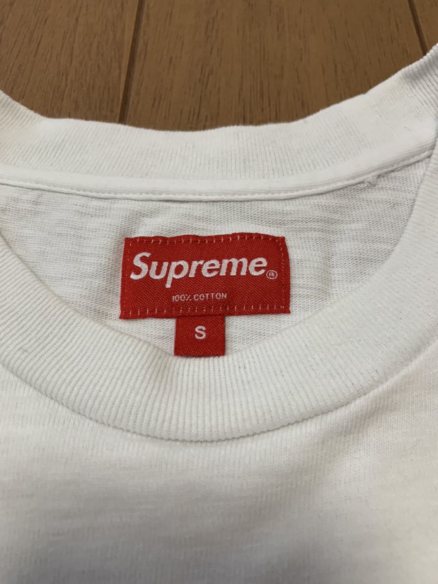新品 納品書付 Supreme Arc Logo L/S Top Tee White S 16ss 白 紺