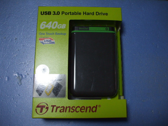 ■Transcend StoreJet 25M3 外付けハードディスクHDD 640MB 2.5インチ　USB3.0 送料込