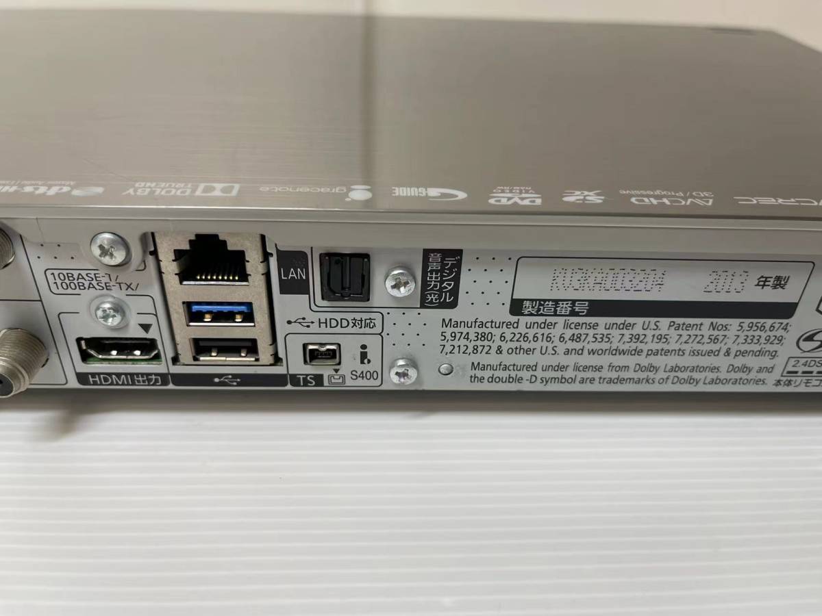 パナソニック DMR-BZT860 ブルーレイレコーダー Blu-ray GFマナミ様動作未確認•ジャンクPanasonic プレーヤー Panasonic パナソニック　DMR-BZT860　ブルーレイディスクレコーダー　作動確認済み2013年　日本製