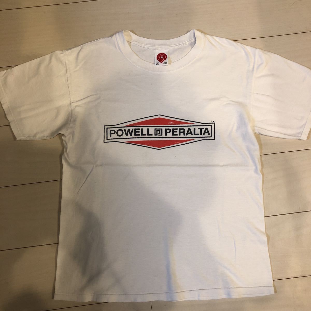 USA製 90s ビンテージ パウエルペラルタ 両面 プリント Tシャツ 白 S 
