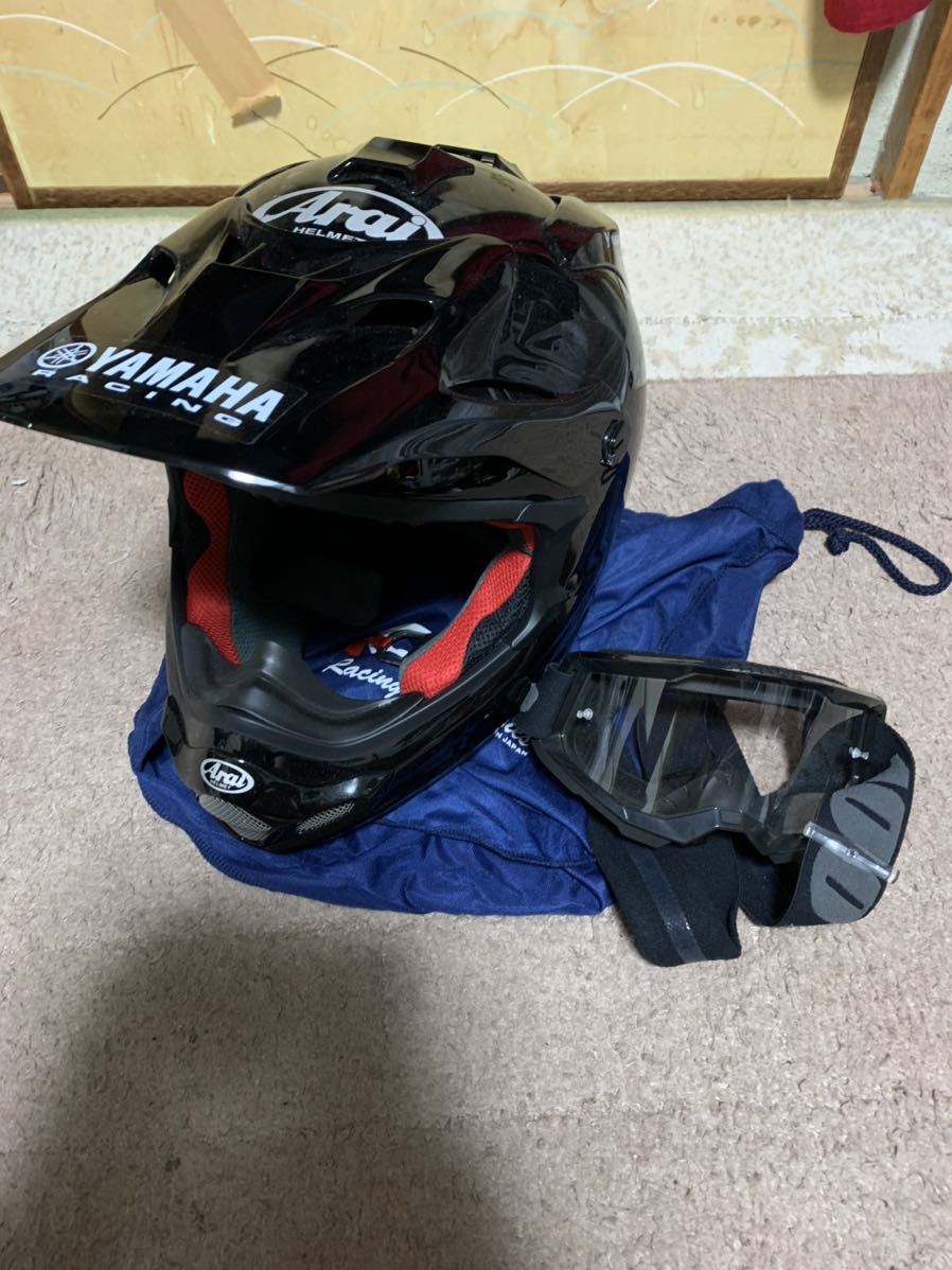 1円スタート】Araiアライ V-CROSS4 100% STRATA2 セット Lサイズ 