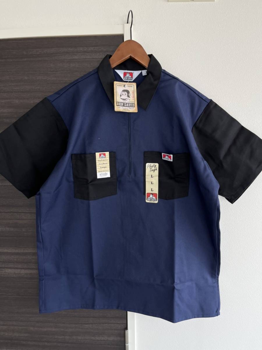  定価8250円 ベンデイビス BEN DAVIS ハーフジップシャツ限定 SIZE L(Lサイズ)｜売買されたオークション情報、yahooの商品情報をアーカイブ公開 - オークファン ワークシャツ