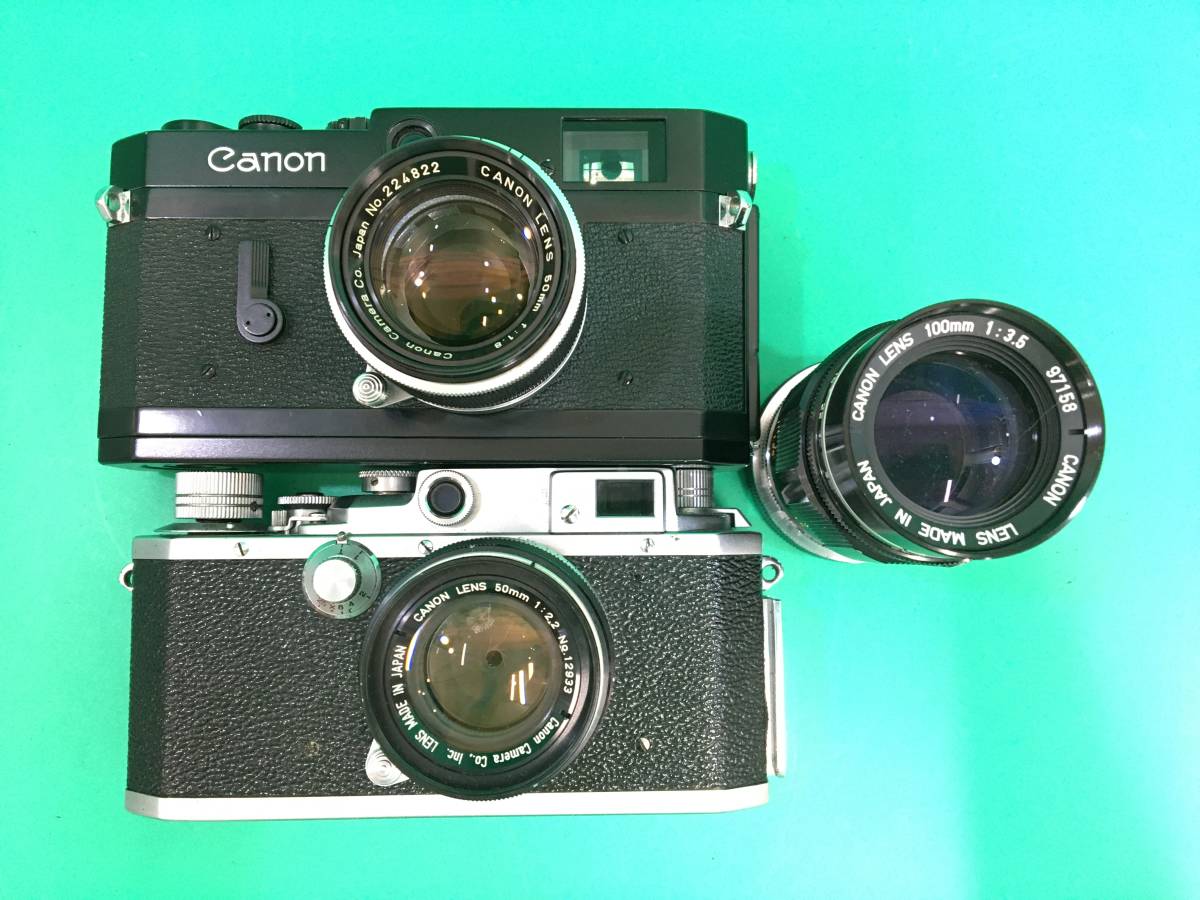 ☆ Canon + P ブラック + CANON LENS 50mm f:1.8 + 50mm 1:2.2 + 100mm