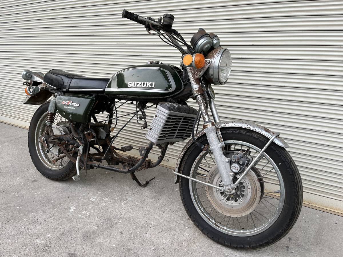 1円スタート！ スズキ GT750 旧車 絶版車 部品取りに！ 書類有！ 兵庫 