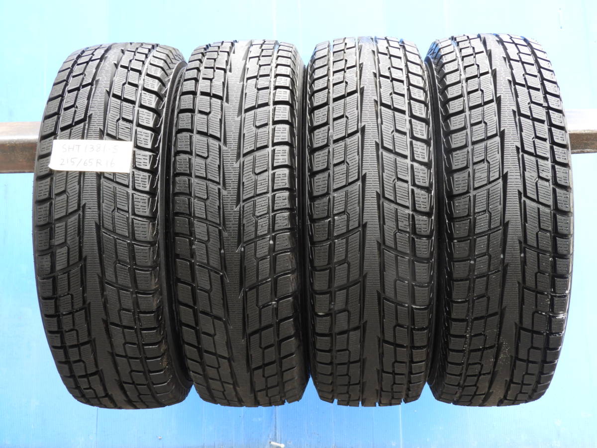 ★【SHT1381-S】 バリ山　送料無料！ ヨコハマ ジオランダー Yokohama Geolander IT-S スタッドレス 中古タイヤ 215/65R16 4本 ★