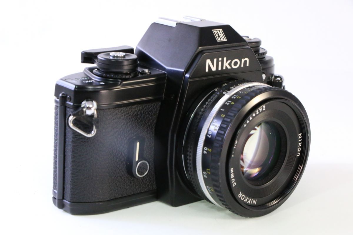 実用★ニコン Nikon EM ボディ+AI-S NIKKOR 50mm F1.8★露出計・オートモード完動★HHH 1022