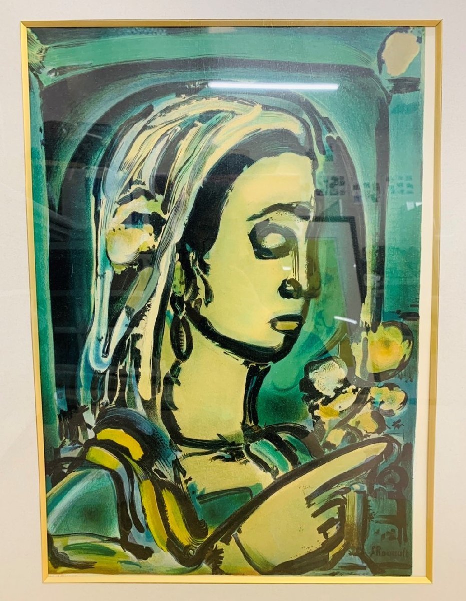 驚きの破格値，驚きの破格値，HOT ジョルジュ・ルオー HOMMAGE A FERNAND MOURLOT ポスター 額サイズ 幅約65cm×高さ80cm 作品サイズ 幅約54cm×高さ71cm 額