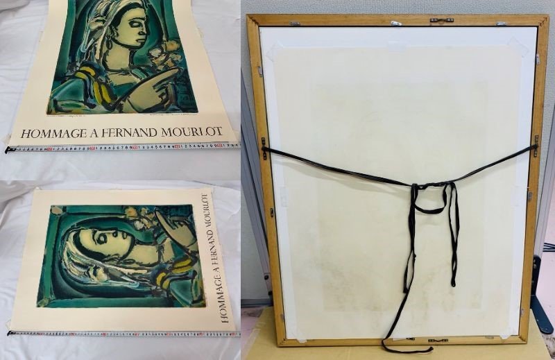 驚きの破格値，驚きの破格値，HOT ジョルジュ・ルオー HOMMAGE A FERNAND MOURLOT ポスター 額サイズ 幅約65cm×高さ80cm 作品サイズ 幅約54cm×高さ71cm 額