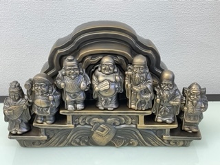 ☆縁起物！ 瓦製 七福神置物 鬼瓦付き☆(和風)｜売買された