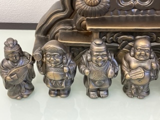 ☆縁起物！ 瓦製 七福神置物 鬼瓦付き☆(和風)｜売買された