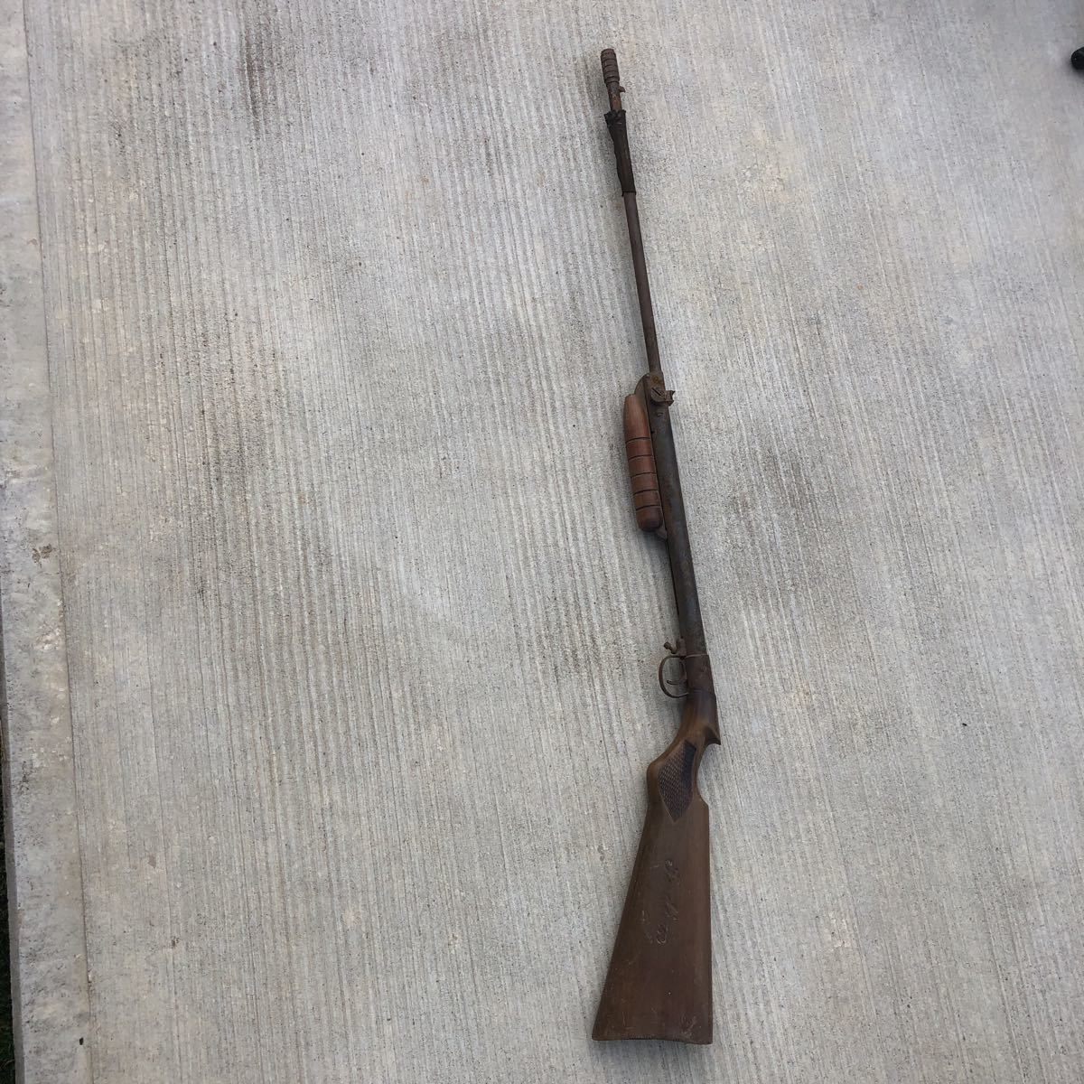 鑑賞用！ 中折れ式 空気銃 古式銃 昭和レトロ 鑑賞用 現状品、ジャンク