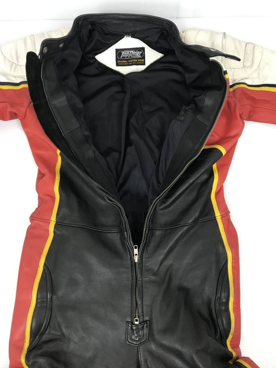 Top Rider トップライダー レーシングスーツ つなぎ LL 革 レザー