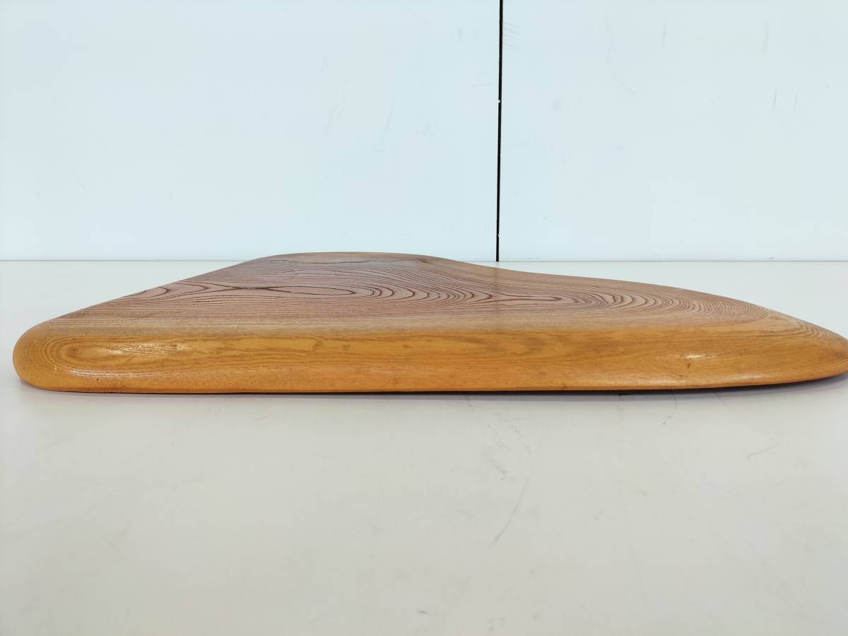 タモ5 花台 木製 約3kg53×30×厚み5cm 切り株 盆栽台 置物台 飾り台