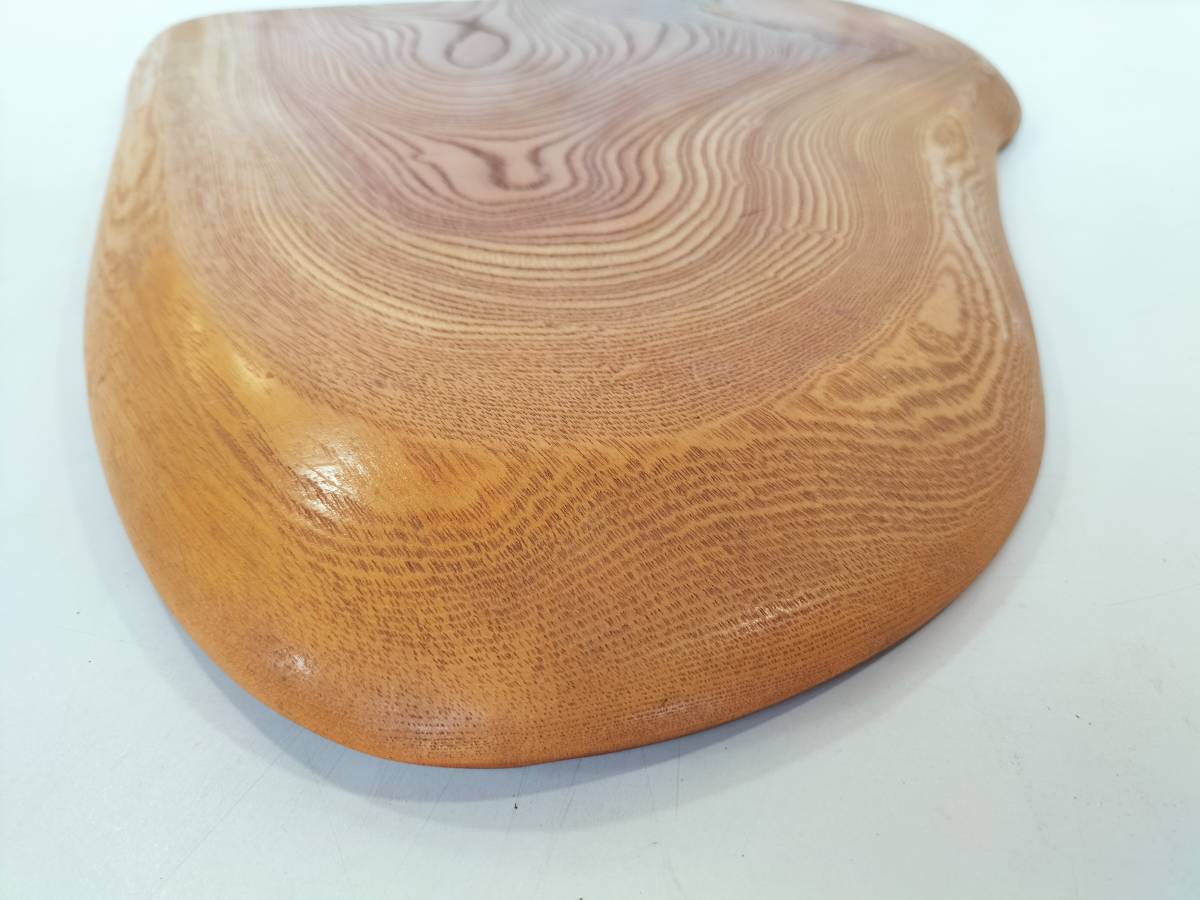 タモ5 花台 木製 約3kg53×30×厚み5cm 切り株 盆栽台 置物台 飾り台