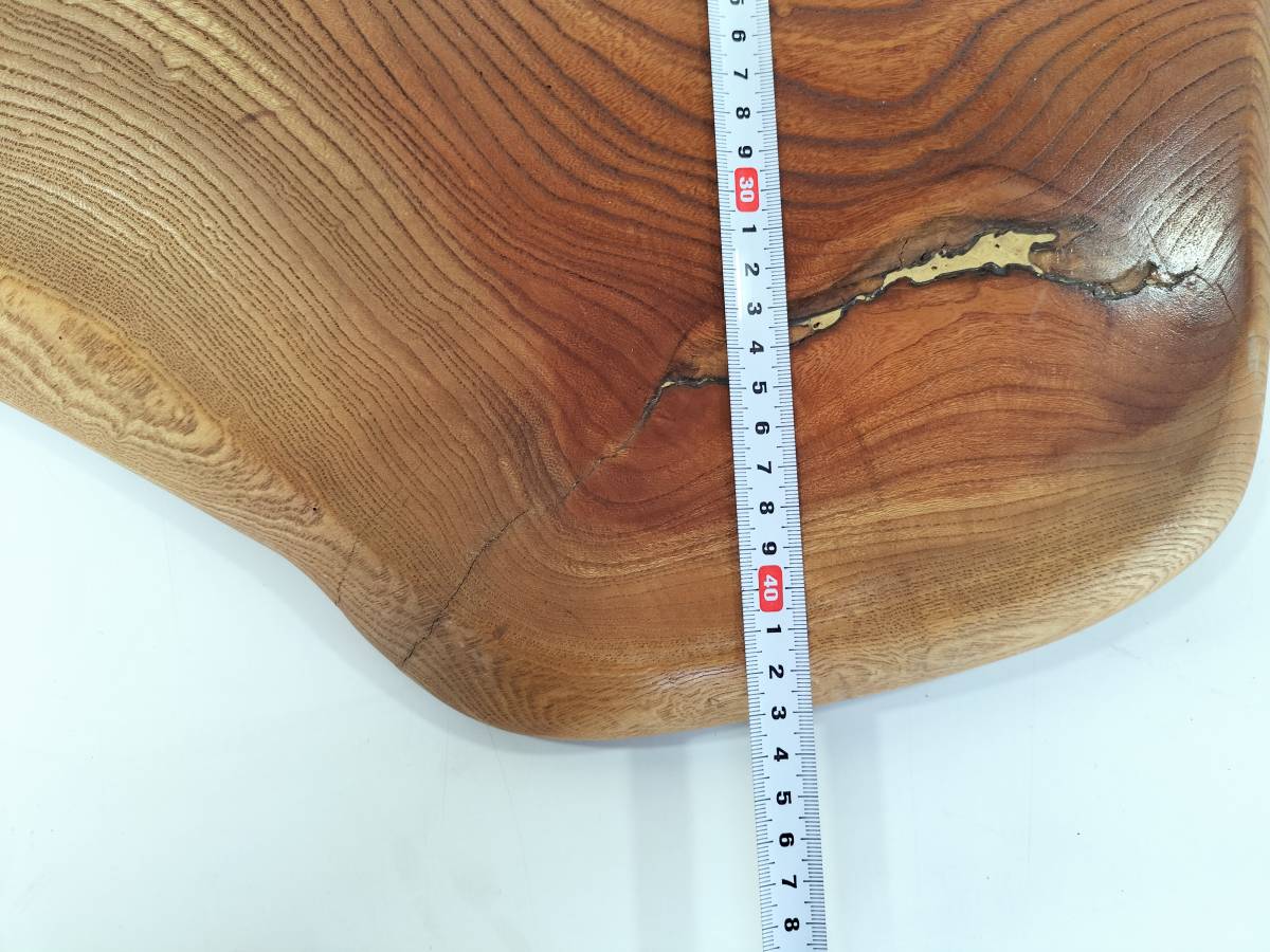 タモ5 花台 木製 約3kg53×30×厚み5cm 切り株 盆栽台 置物台 飾り台