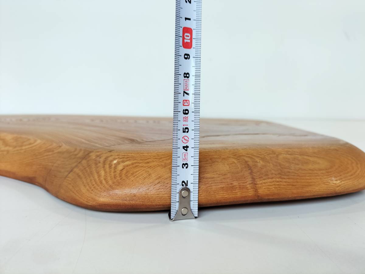 タモ5 花台 木製 約3kg53×30×厚み5cm 切り株 盆栽台 置物台 飾り台