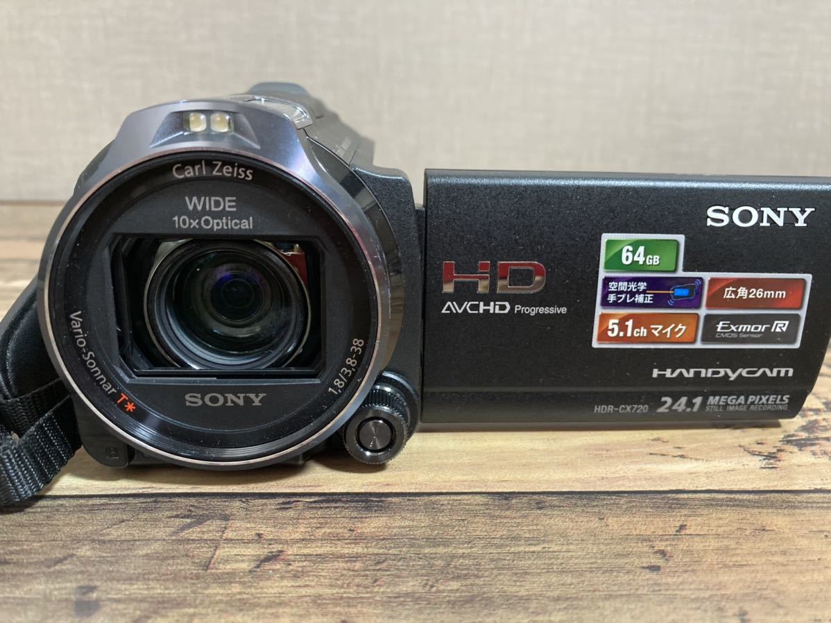 【動作確認済】SONY HDR-CX720V 空間光学手ブレ補正 64GB内蔵 動作確認済】SONY HDR-CX720V 空間光学手ブレ補正 64GB内蔵 SONY HDR