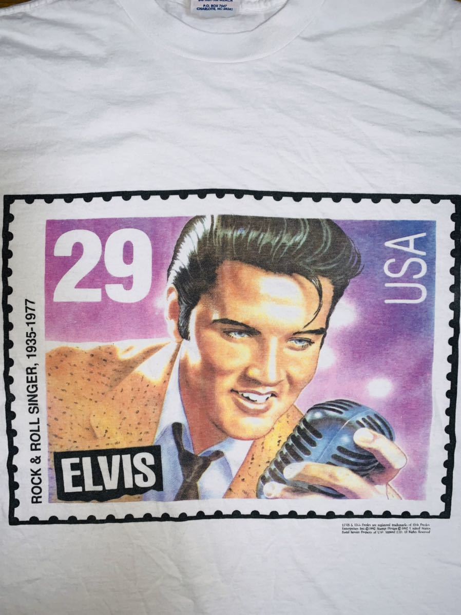 90's Elvis Presleyエルビス プレスリーTシャツ 切手柄 USA製 80's