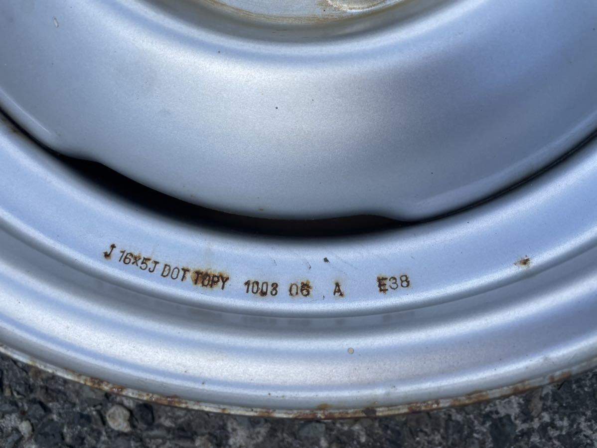 16インチ 鉄チン スチールホイール TOPY製？ ジムニー・ジープ用 PCD 