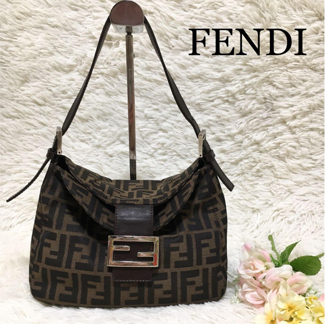 マンマバケット FENDI フェンディ フェンディ○ズッカ○マンマバケット○ナイロン 極美品 ベージュ系 超美品　フェンディ　マンマバケット　ズッカ　ショルダーバッグ　ハンドバッグ　正規　