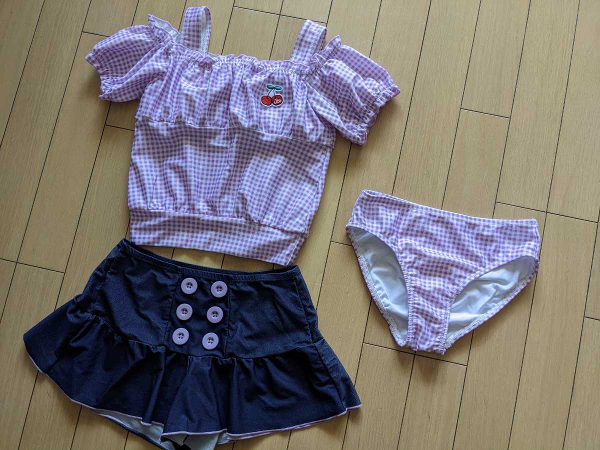 キッズ水着 100 2712 さくらんぼ ワンピース水着 女の子 子供 人気 おすすめ ワンピース水着