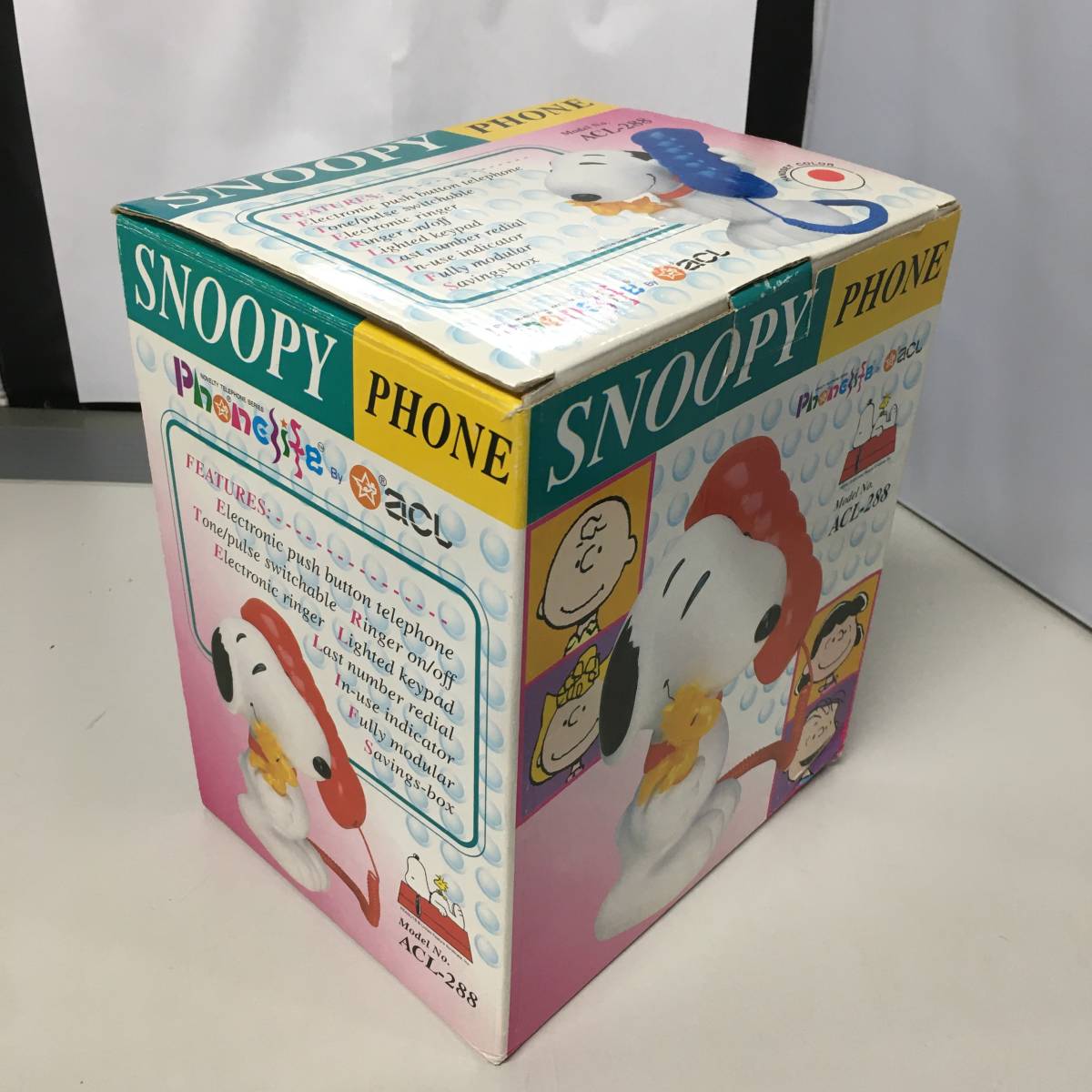 スヌーピー ソフビ人形型 電話機 ACL-288 フィギュア SNOOPY PHONE 
