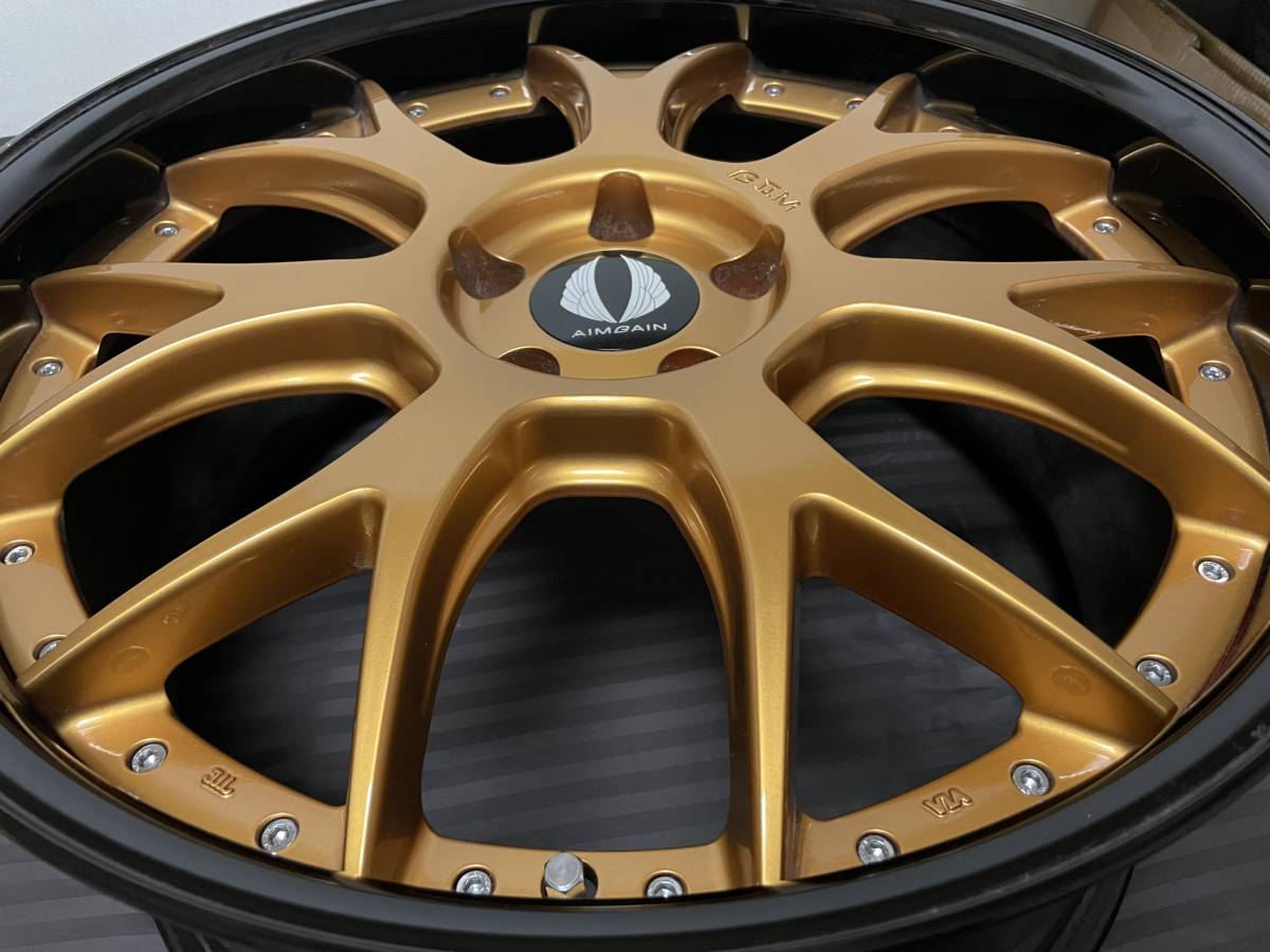 エイムゲイン GⅡM 20インチ 10.5、9.5J 4本 美品 GⅡM 9.5J⁄10.5