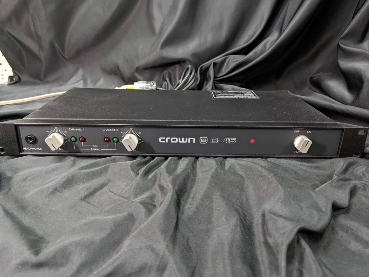 クラウン CROWN D-45 ステレオパワーアンプ 動作確認済 Crown D-45
