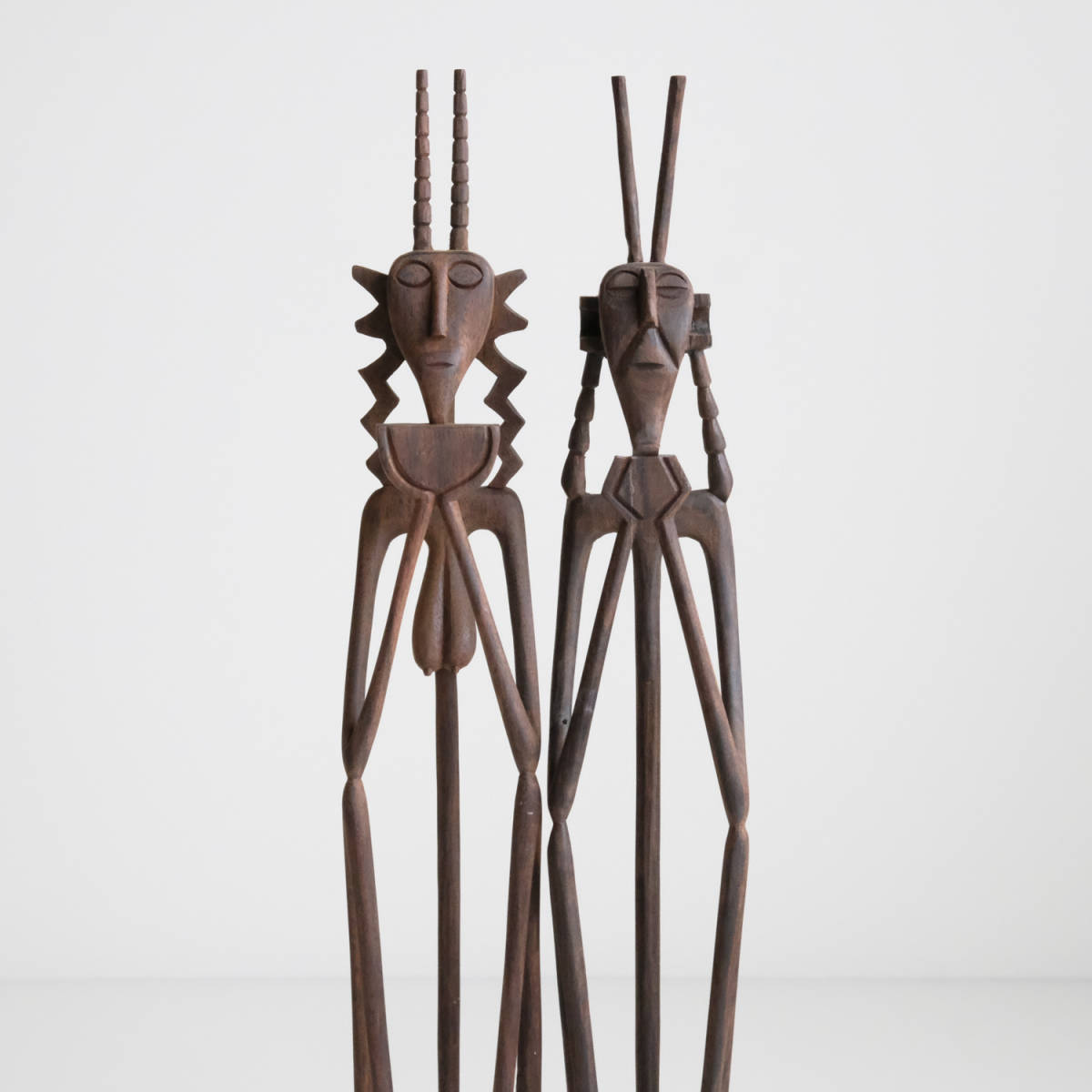 アフリカ - wood Etsy statue African 日本 民族人形 オブジェ Art