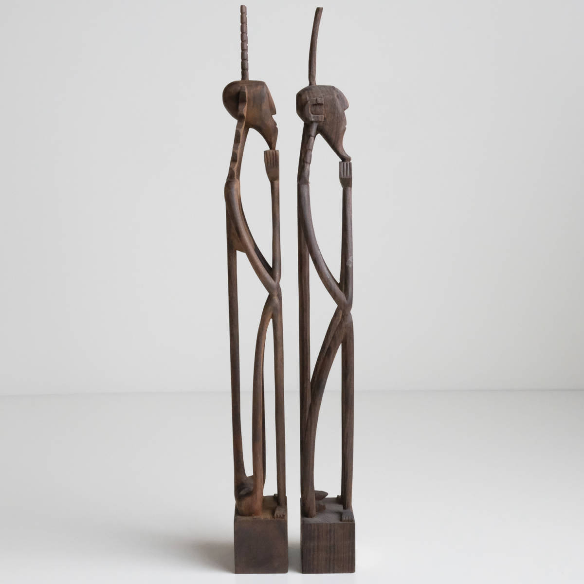 アフリカ - wood Etsy statue African 日本 民族人形 オブジェ Art