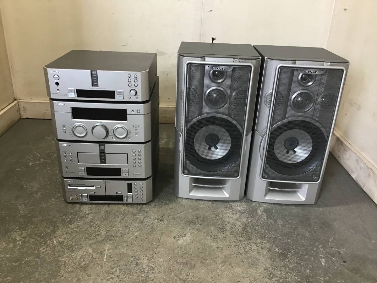 ★岐阜発　△SONY /ソニー/システムコンポ/ST-MS919/TA-MS919 /MDS-MS919/CDP-MS919/SS-MD919/ペアスピーカー/傷有り/ジャンク品　R4.6/18 ソニー システムコンポ - MDS ST-MS919&frasl;TA-MS919&frasl;MDS-MS919&frasl;CDP-MS919&frasl;SS-MD919ペア 「sony+md919」の落札相場・落札価格