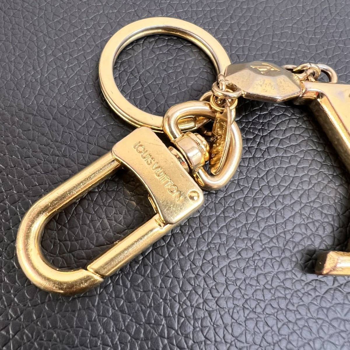 ○ルイヴィトン ポルトクレLVファセット M65216 ゴールド キーホルダー