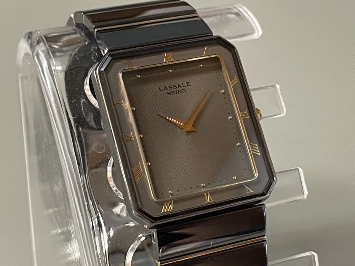 1円〜◇ SEIKO セイコー LASSALE ラサール 2F50-6261 スクエア メンズ 