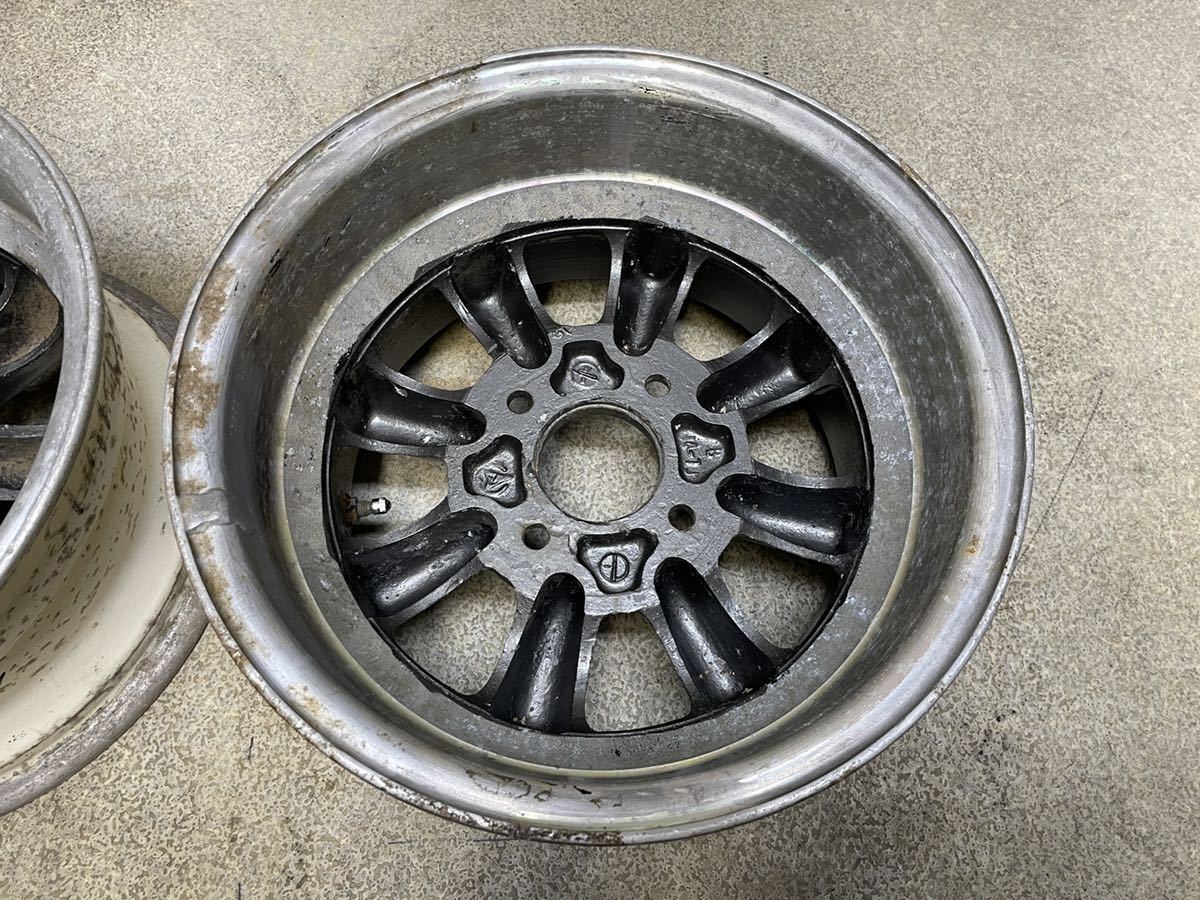 ワタナベ ホイール 14インチ 14x7J 114.3/4H 中古2本 旧車 当時物 