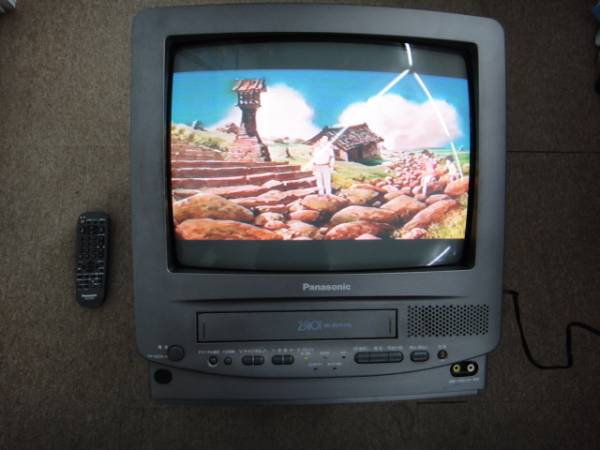 ☆14型テレビデオ☆パナソニック◇TH-14ZV2/N◇リモコン付☆(ビデオ