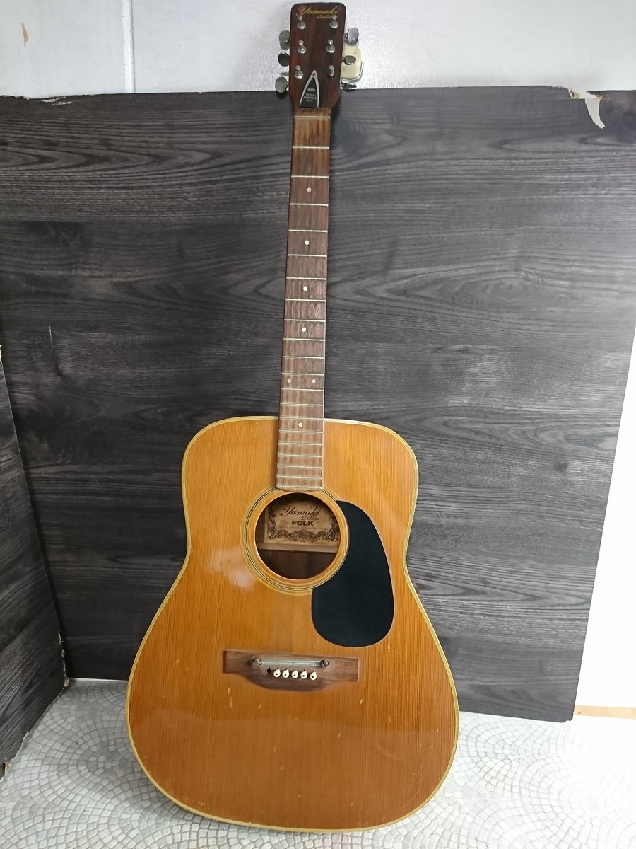 Y6-476 yamaki Deluxe FOLK No.120 1974年 ヤマキ フォークギターの 