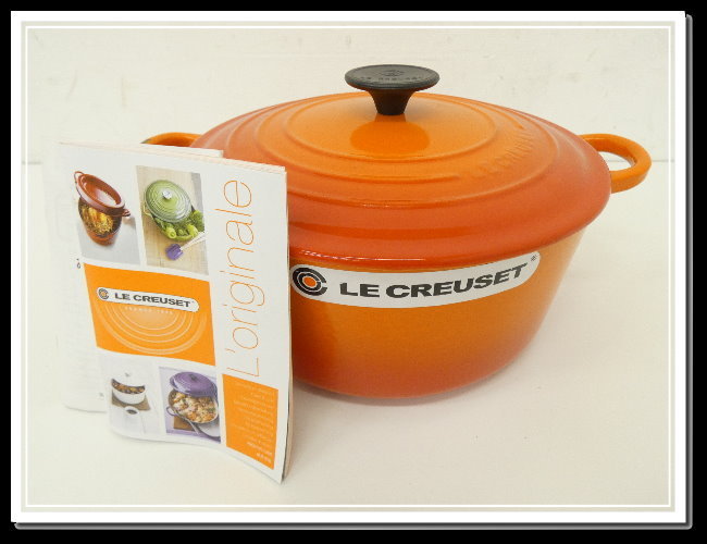全国無料，セール CY498 展示品 LE CREUSET ル クルーゼ ココット ロンド 24cm オレンジ ホーロー鍋 IH ガス火対応 鋳物 調理器 無水調理(両手鍋)｜売買されたオークション情報、yahooの商品情報をアーカイブ公開 - オ 両手鍋