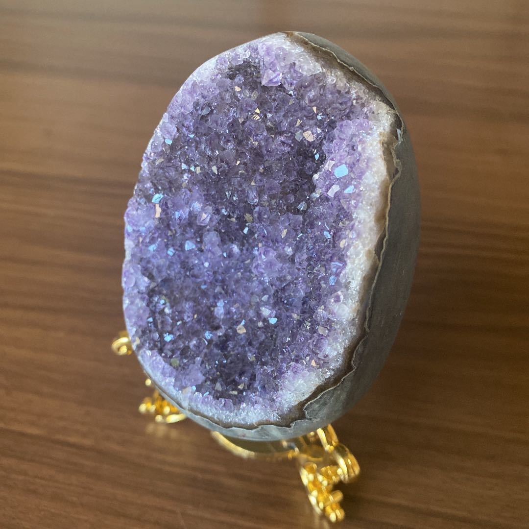 極上ウルグアイ產アメジストクラスター原石（恐竜の卵幸運水晶收藏品